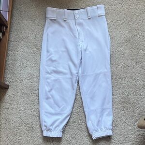 Kids White Athletic Baseball Pants